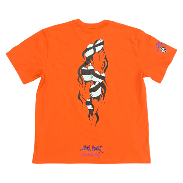 Orange Chrome Heart Shirt